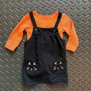 Halloween kitty jumper and onesie 12m